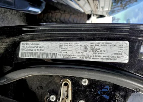 2023 Ram 3500 Big Horn из США, поврежденный, VIN 3C63R3DL9PG513849